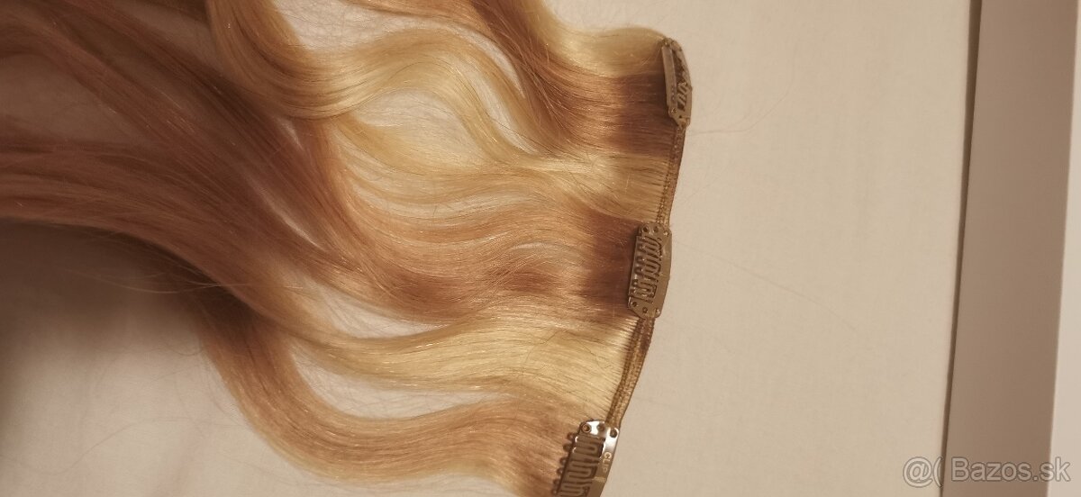 Predám 100 ľudské vlasy clip-in - 4