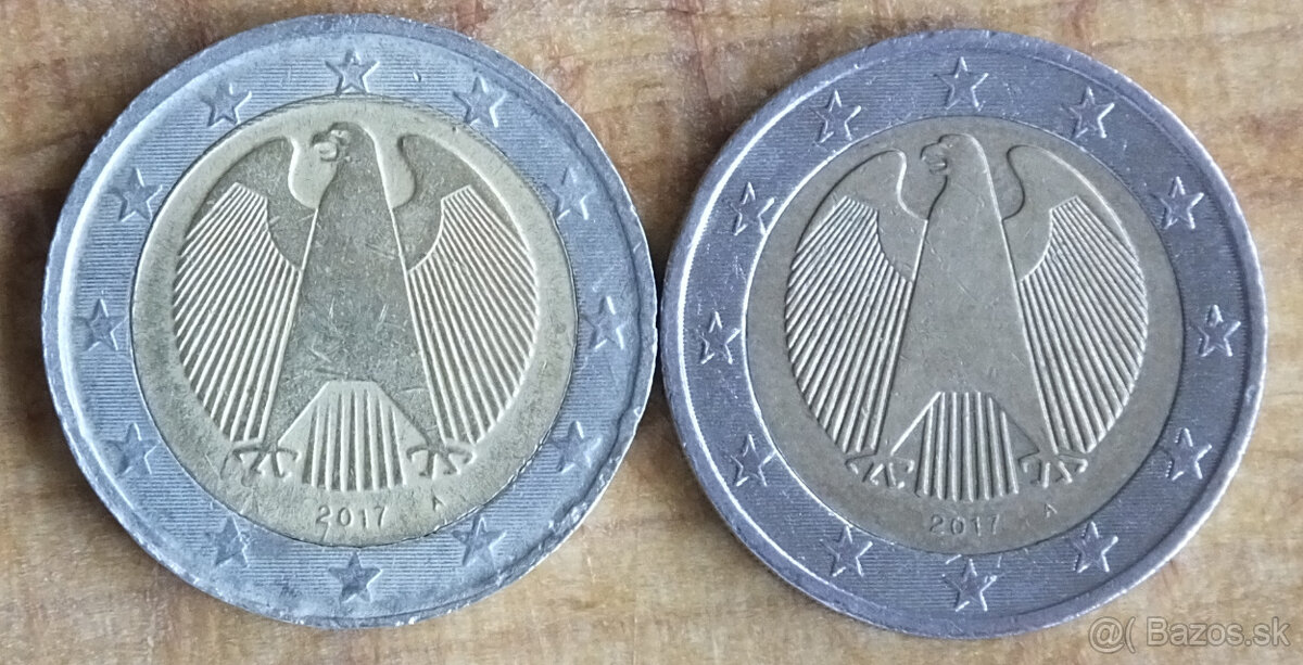 2 Euro mince Nemecko 2017 A - UNIKÁT možno 1 na svete - 4