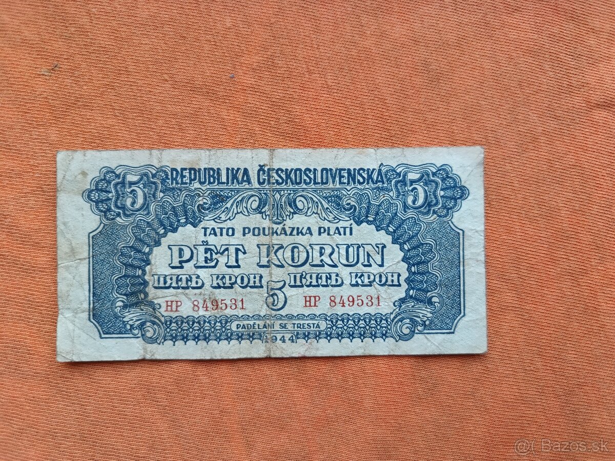 Bankovky ČSR - 5 - 4