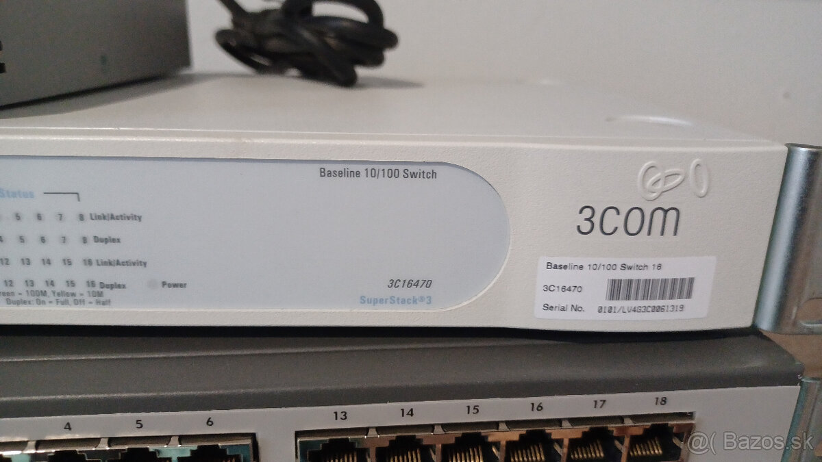 Predam-Netgear (48p), HP (24p Gigabit), 3Com + Retro Hub - 4