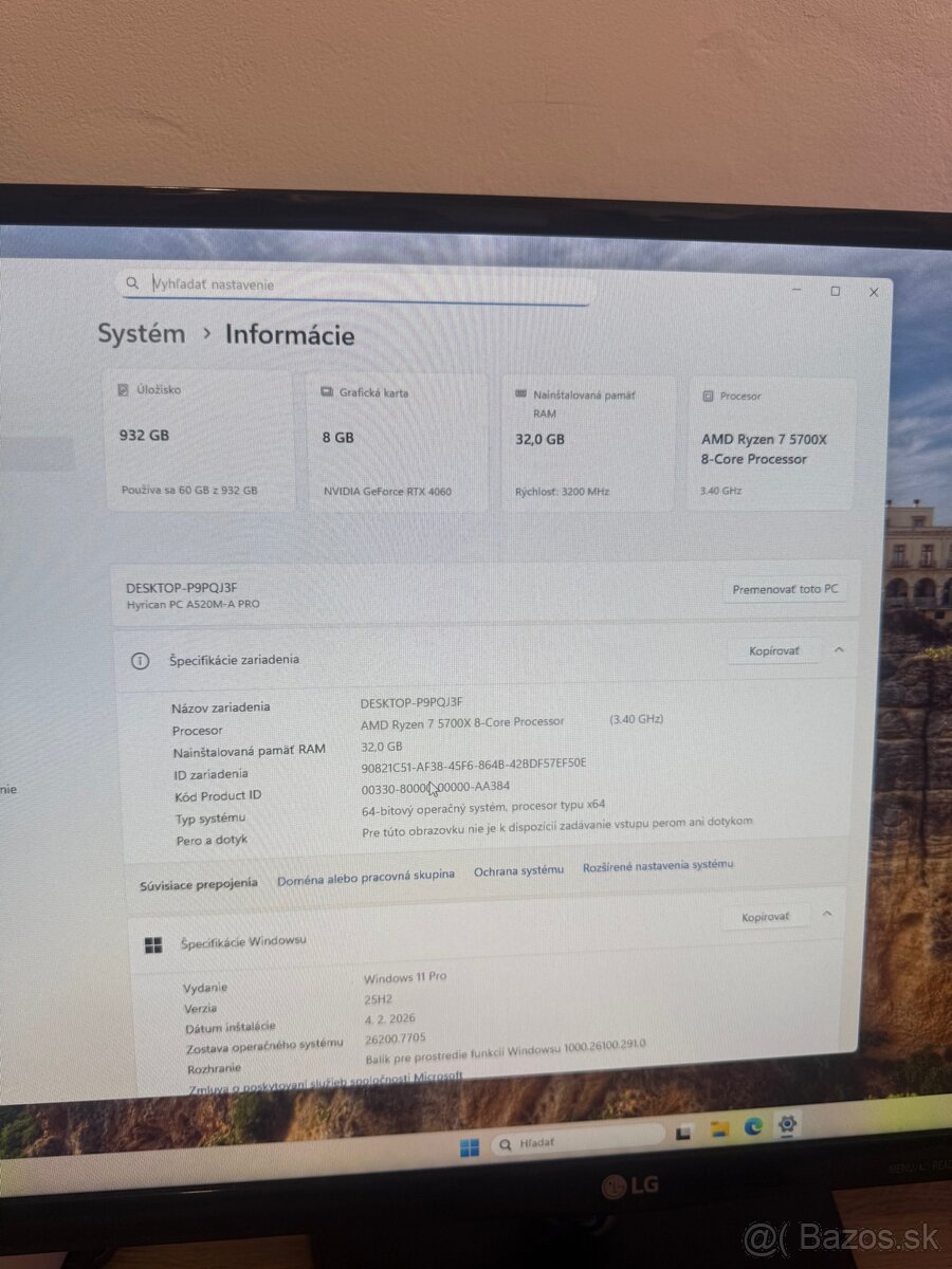 Herne pc rtx 4060, ryzen 7, 32GB Ram, 1TB ssd, ZARUKA - 4