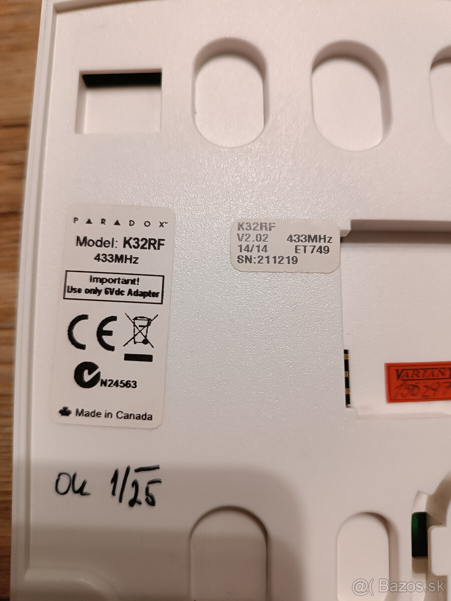 ⚡️ Paradox - klávesnice bezdrátová K32RF 433MHz ⚡️ - 4