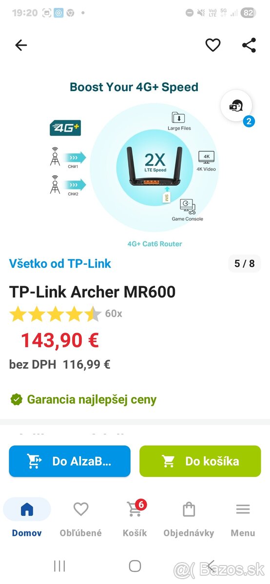 TP-Link Archer MR600 na SIM kartu 4G+LTE NOVÝ vo folii - 4