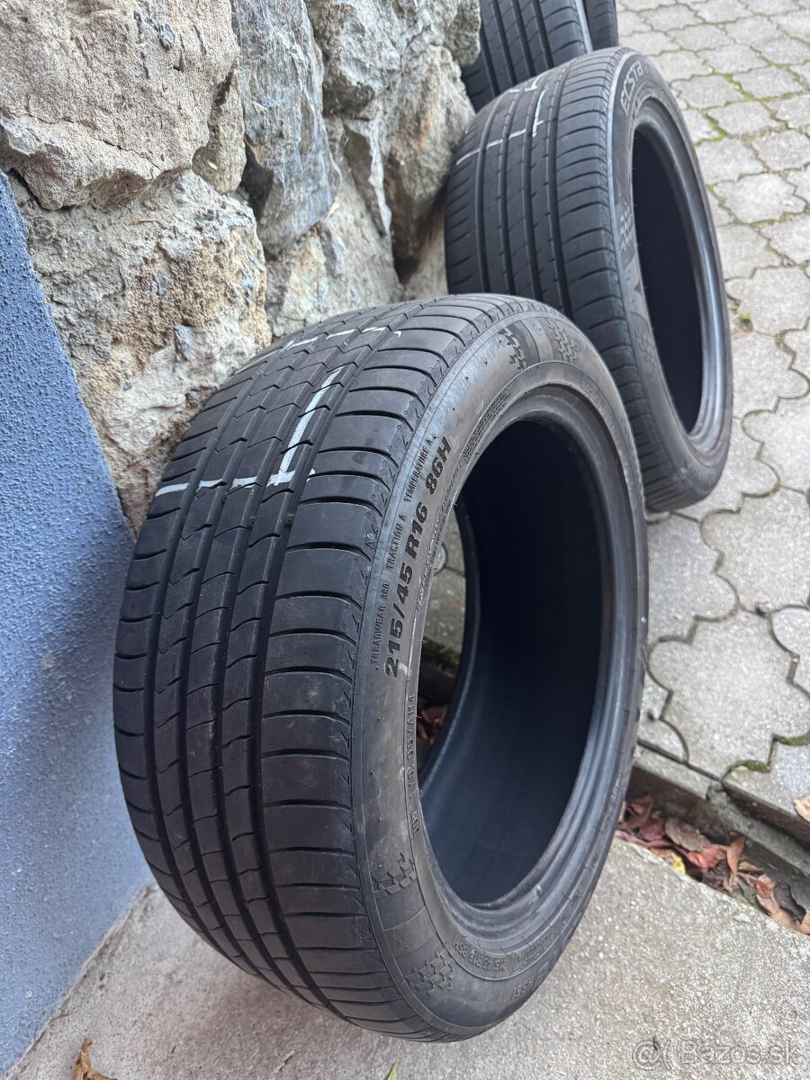 Predám letné pneumatiky 215/45 R16 86H - 4