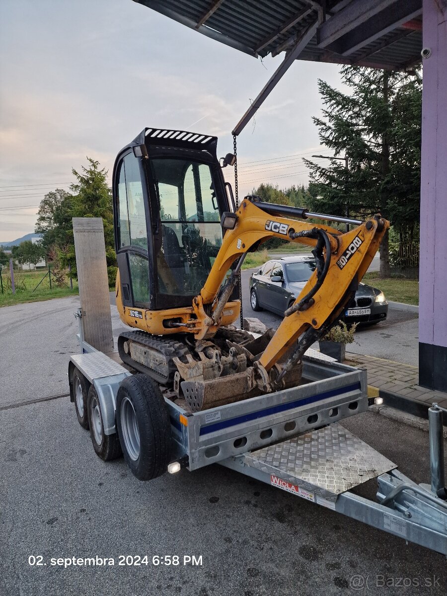 Prenájom minibagra JCB 16c - 4