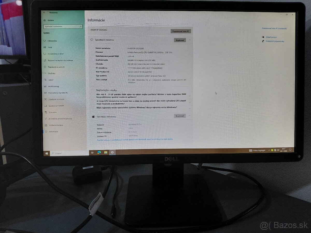 Predám stolný PC + monitor - 4
