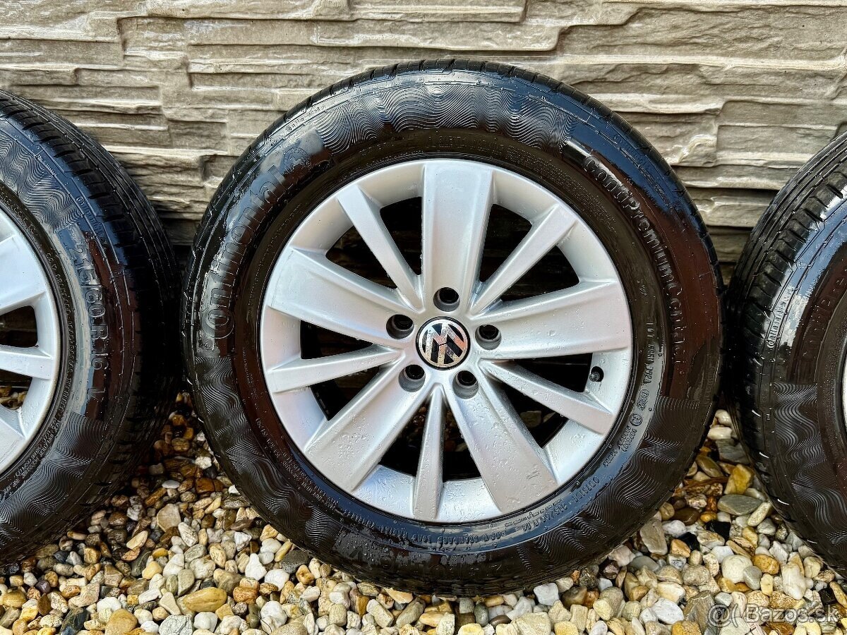 Komplet letnú sadu alu na Vw,Škoda,Seat- 5x112 215/60 R16. - 4