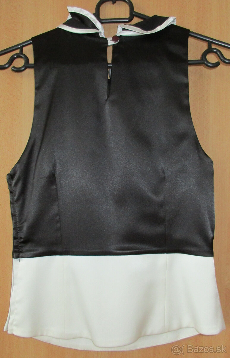 Blúzka, sukňa krémovo- čierna, veľ S - 4