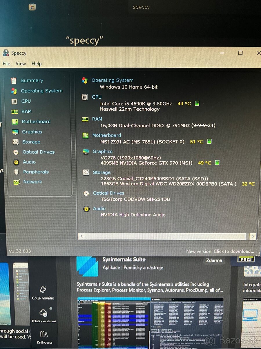 Herný PC i5-4690K / GTX / 16GB RAM / HDD 2TB + SSD - 4