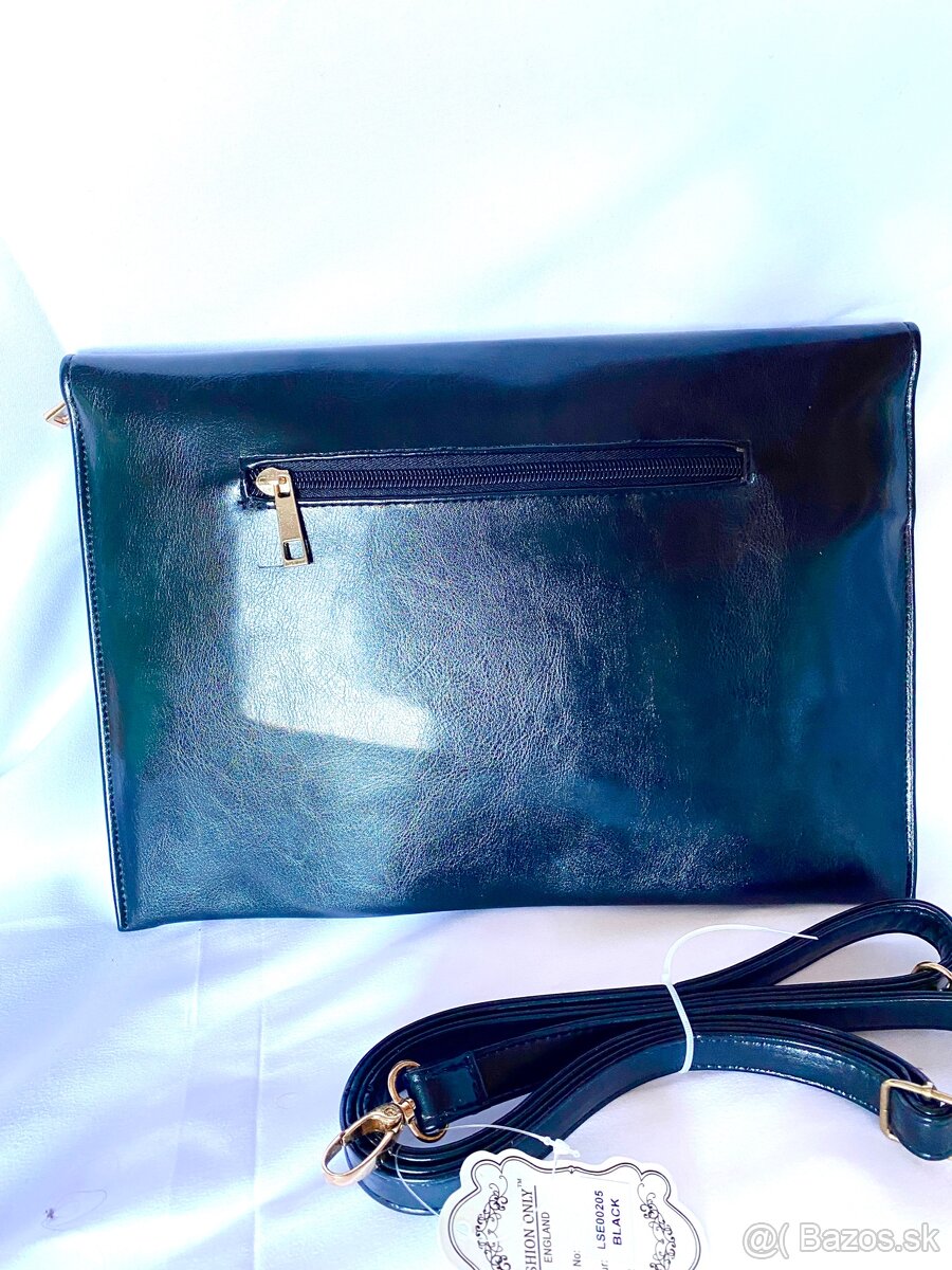 Čierna kabelka listová - 4