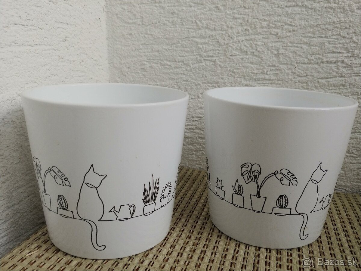 Kvetinace PAPAJA Ikea 3 ks / Na mačaciu trávu 2ks - 4