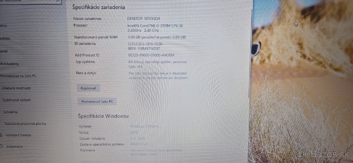 Predám notebook Lenovo G700 – SSD, Windows 10 - 4