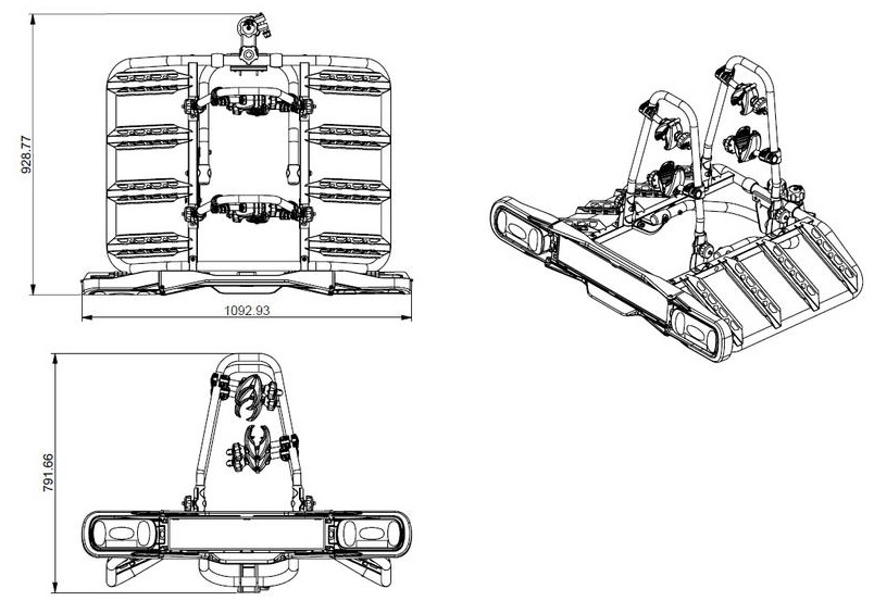 Nosič bicyklov Carface Quatro - NOVÝ - 4
