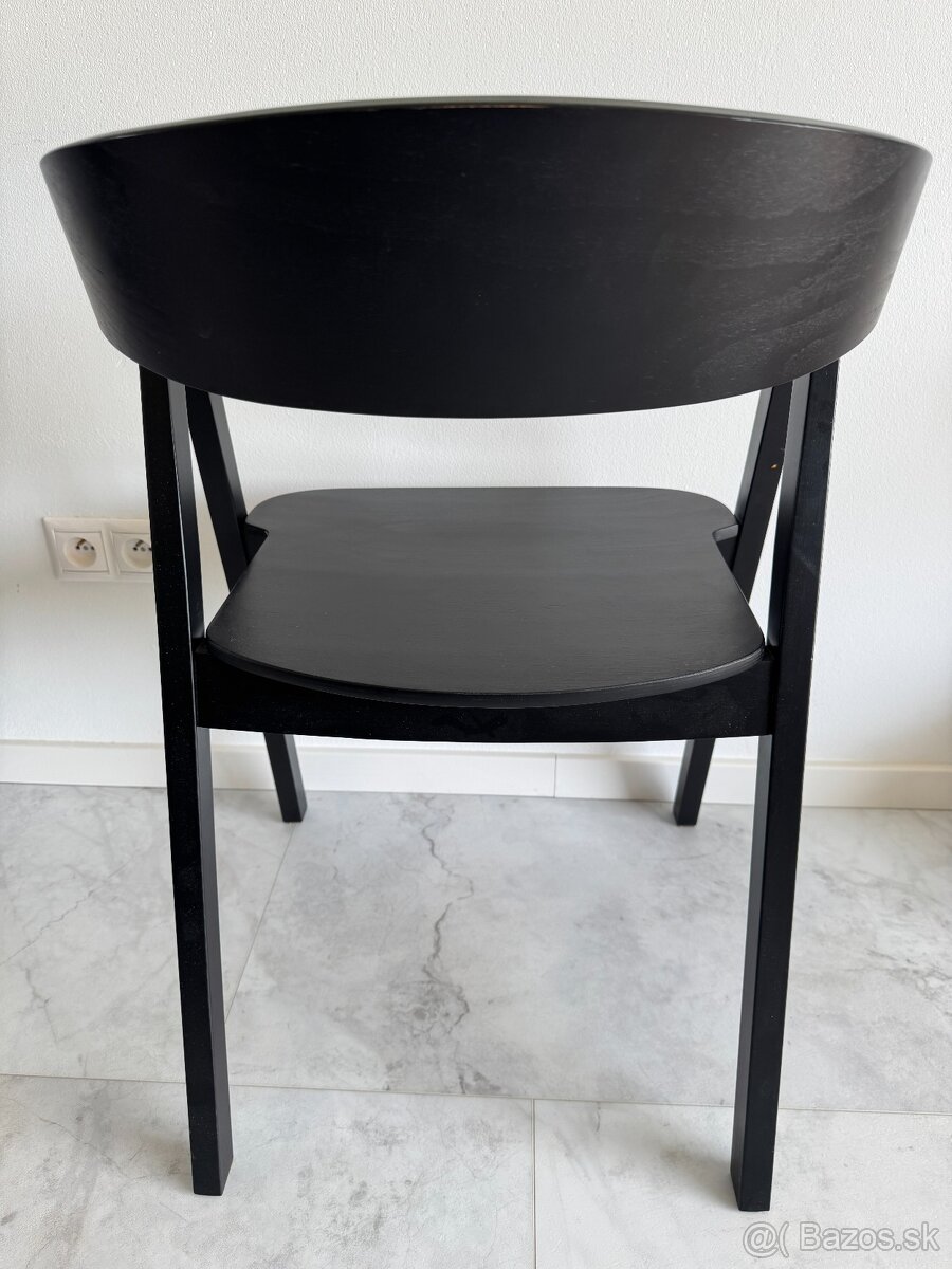 dublino NELL BLACK bukové drevené stoličky 6 ks - 4