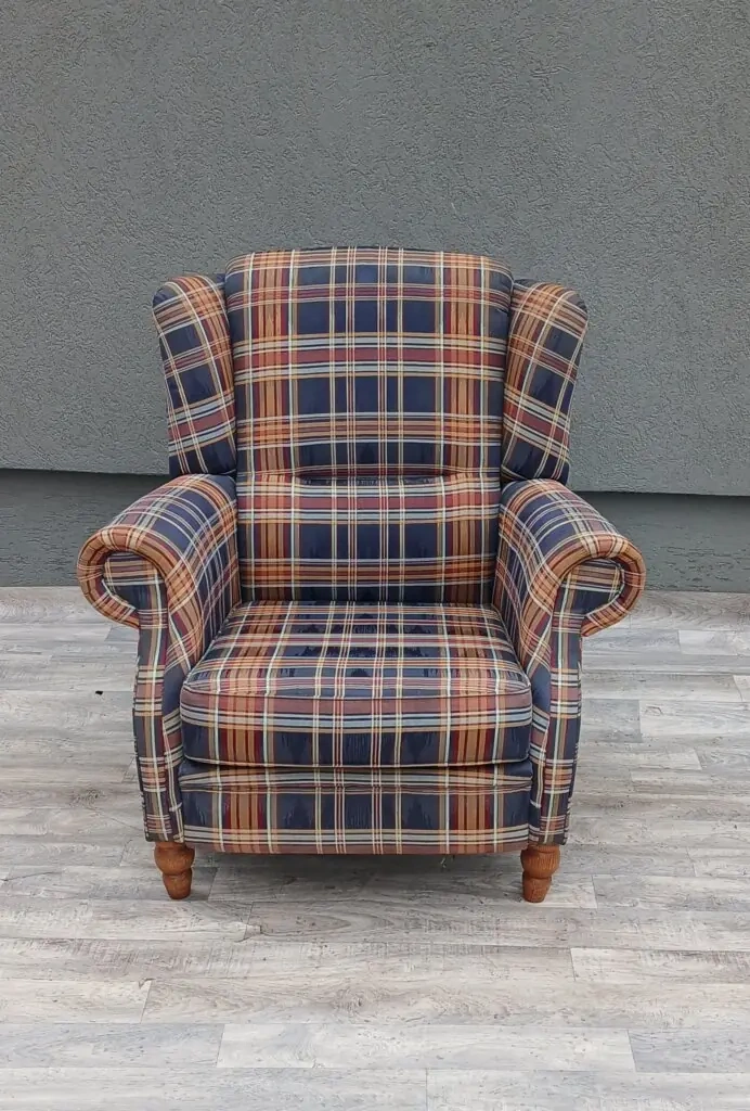 Kreslo “ UŠIAK “ kárované. - 4