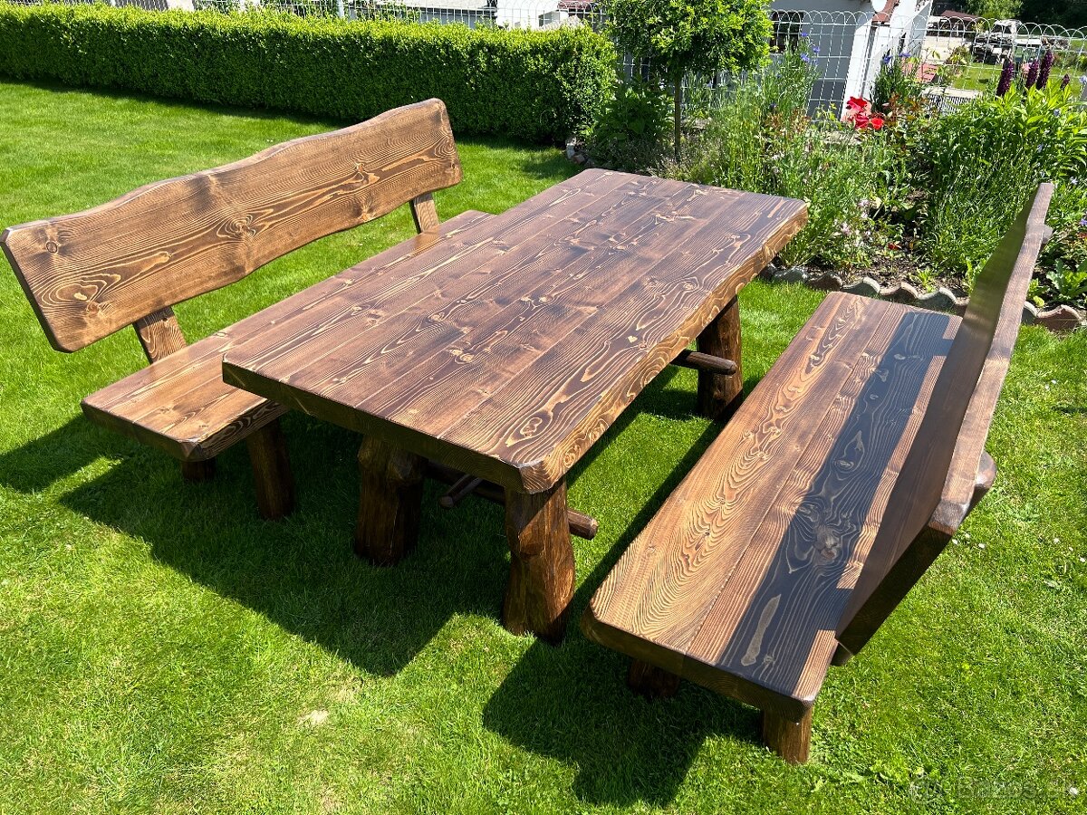 Záhradné sedenie z masívu - 4