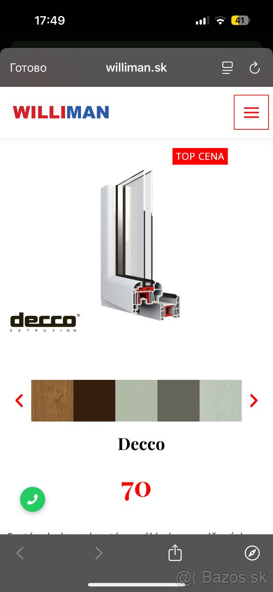 Nové plastové okná Eko Sun 70 – 55 €/ks - 4