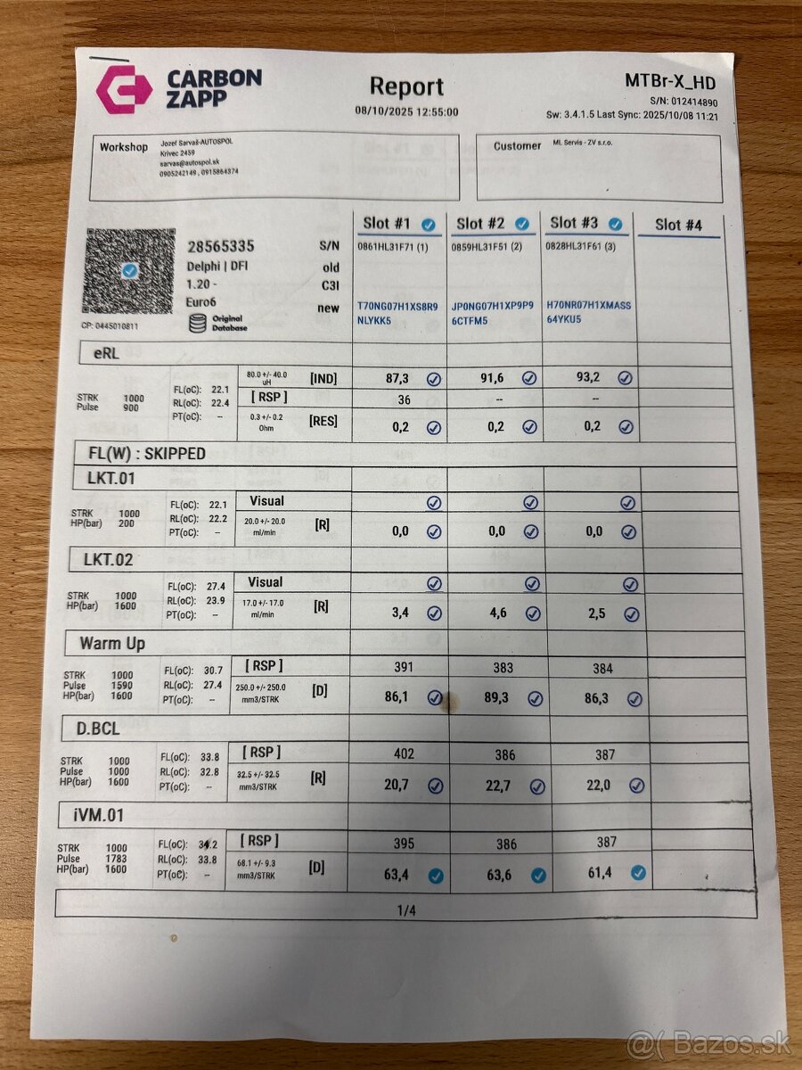 Vstrekovacie trysky 04B130277N 1.4 TDi - 4