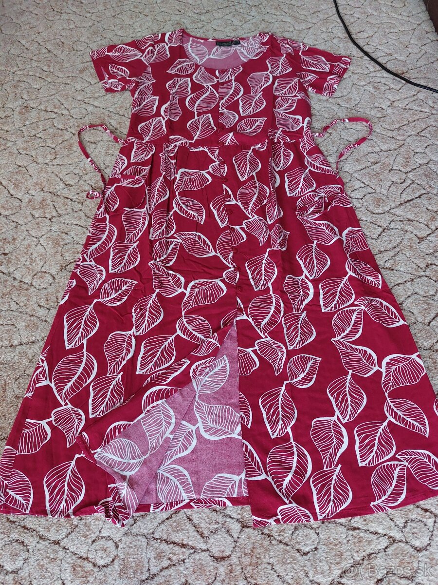 Letné bordové šaty - 4