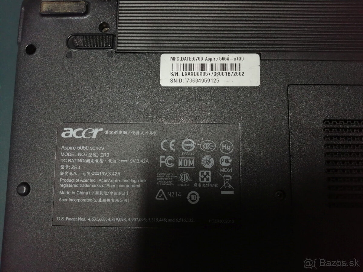 Predám notebook ACER Aspire 5050 - 4