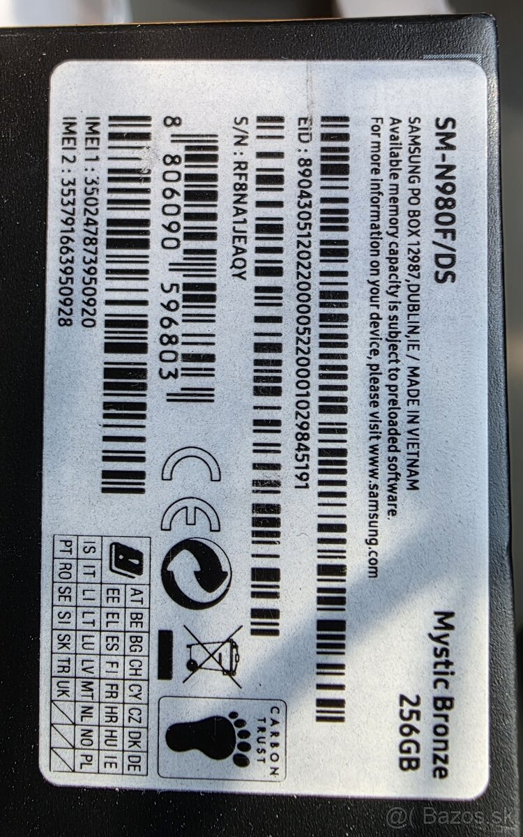 Predám Samsung Galaxy Note20 - 4