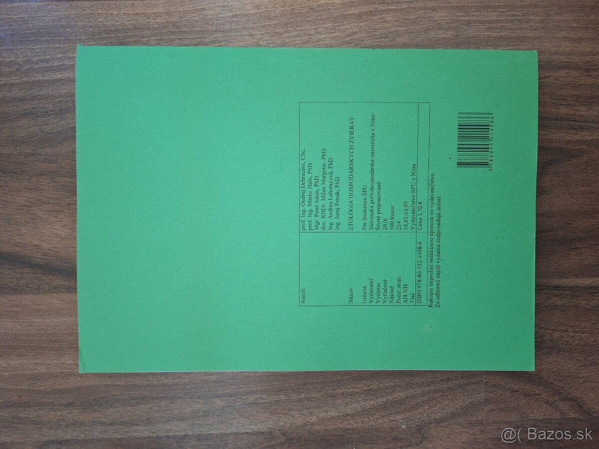 Učebnice a skriptá SPU Manažment živočíšnej výroby - 4