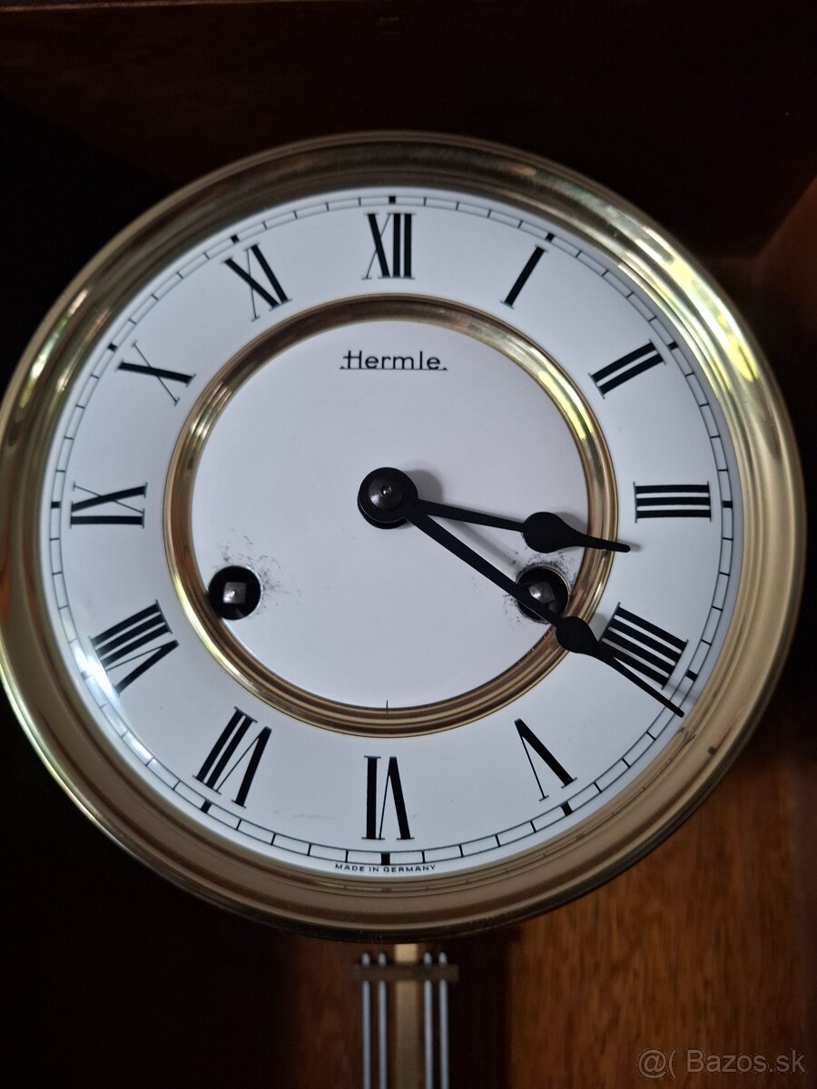 Predám funkčné nástenné hodiny Franz Hermle Germany polbicie - 4