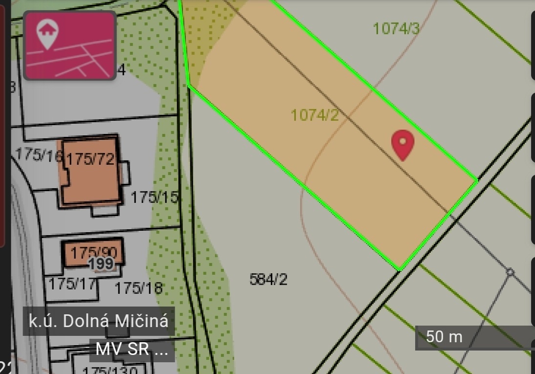 Predaj pozemku Dolná Mičiná - 4