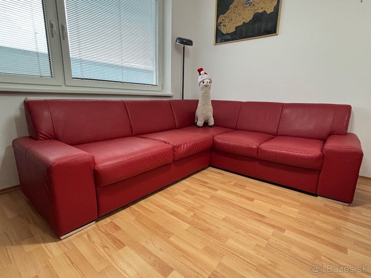 Predám rohovú sedačku + taburet - 4