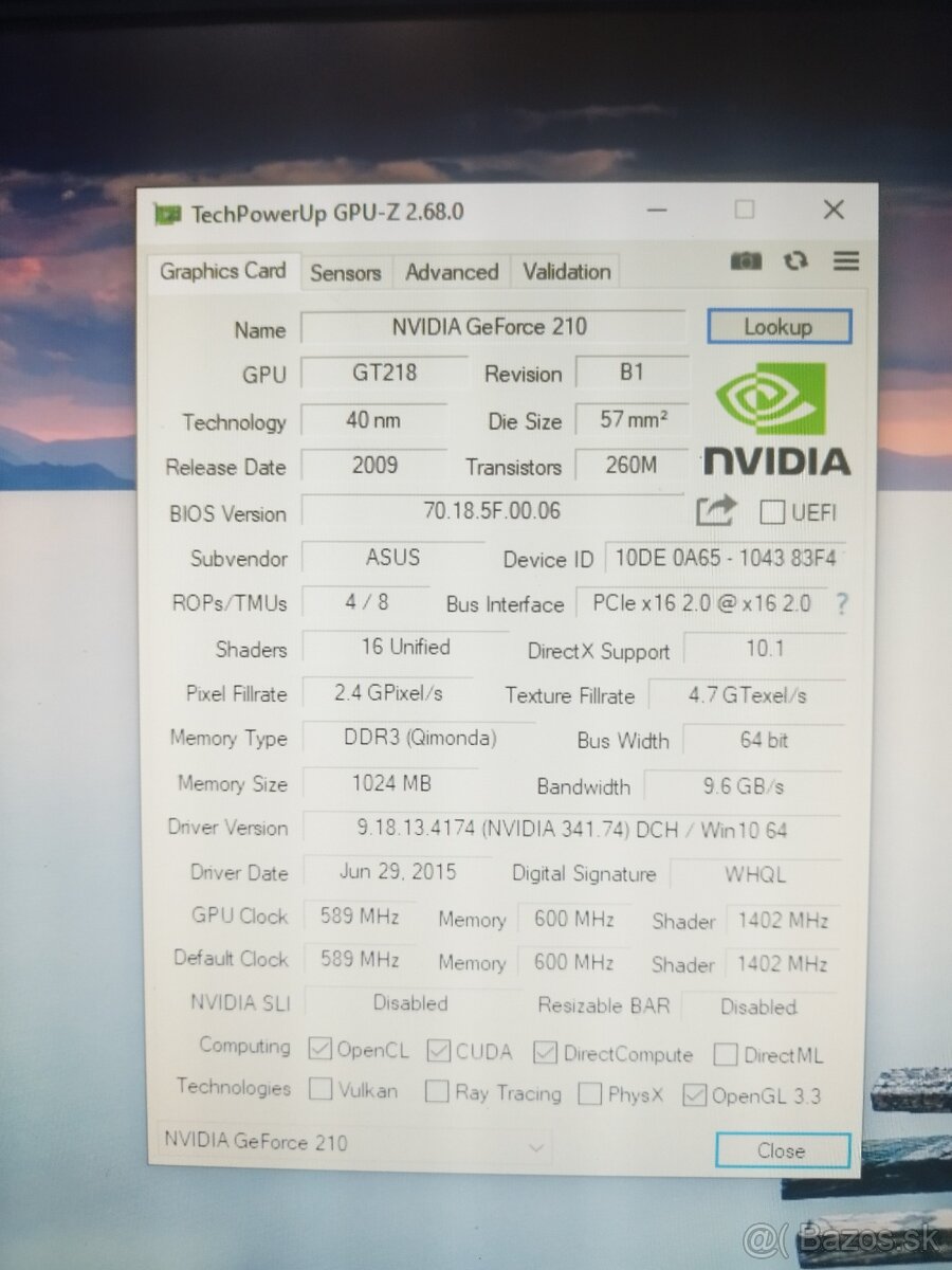 GIGABYTE GeForce 210 1GB - 4