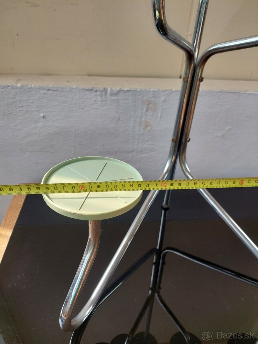 BRUSEL RETRO STARÝ STOJAN NA KVETINY CHROMOVANÝ - 4