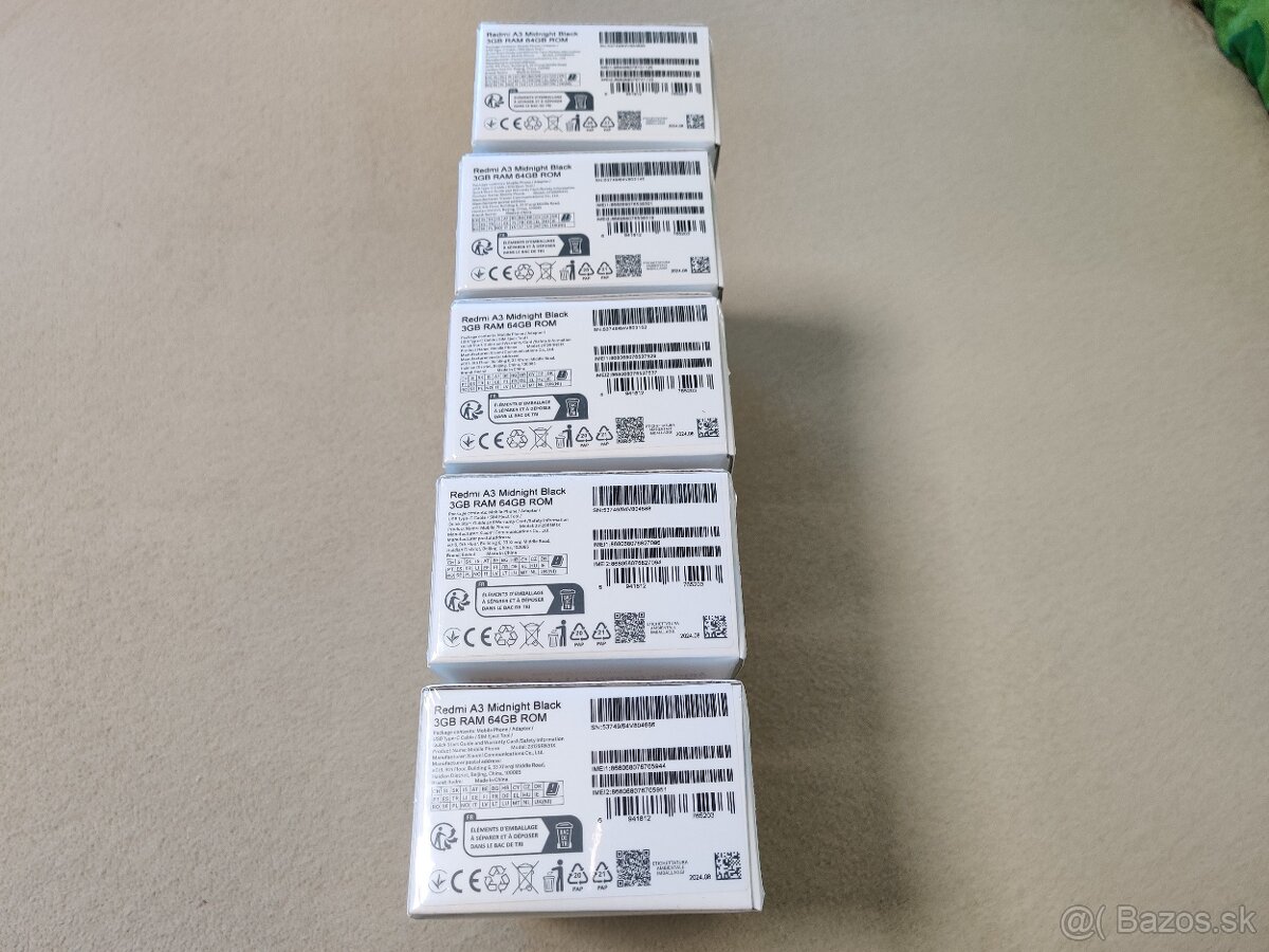 Xiaomi Redmi A3-4G. 3gb/64gb. Čierna metalíza. Nový. - 4