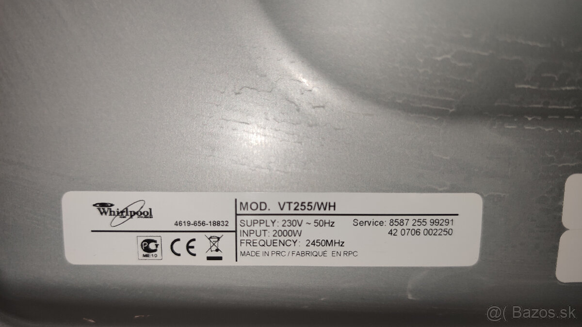 Whirlpool VT 255/WT mikrovlnna rura - 4