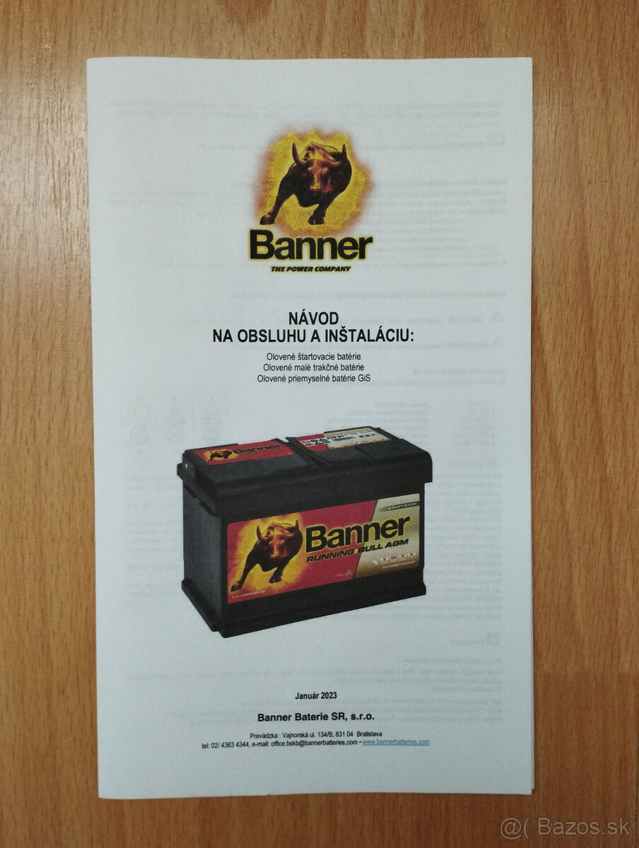 Autobatéria Banner 12V 44Ah - 4