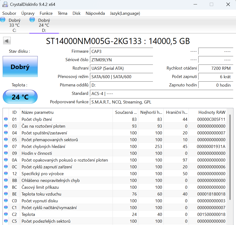 HDD disky 3,5" 14TB, 16TB, 18TB,.. - 4