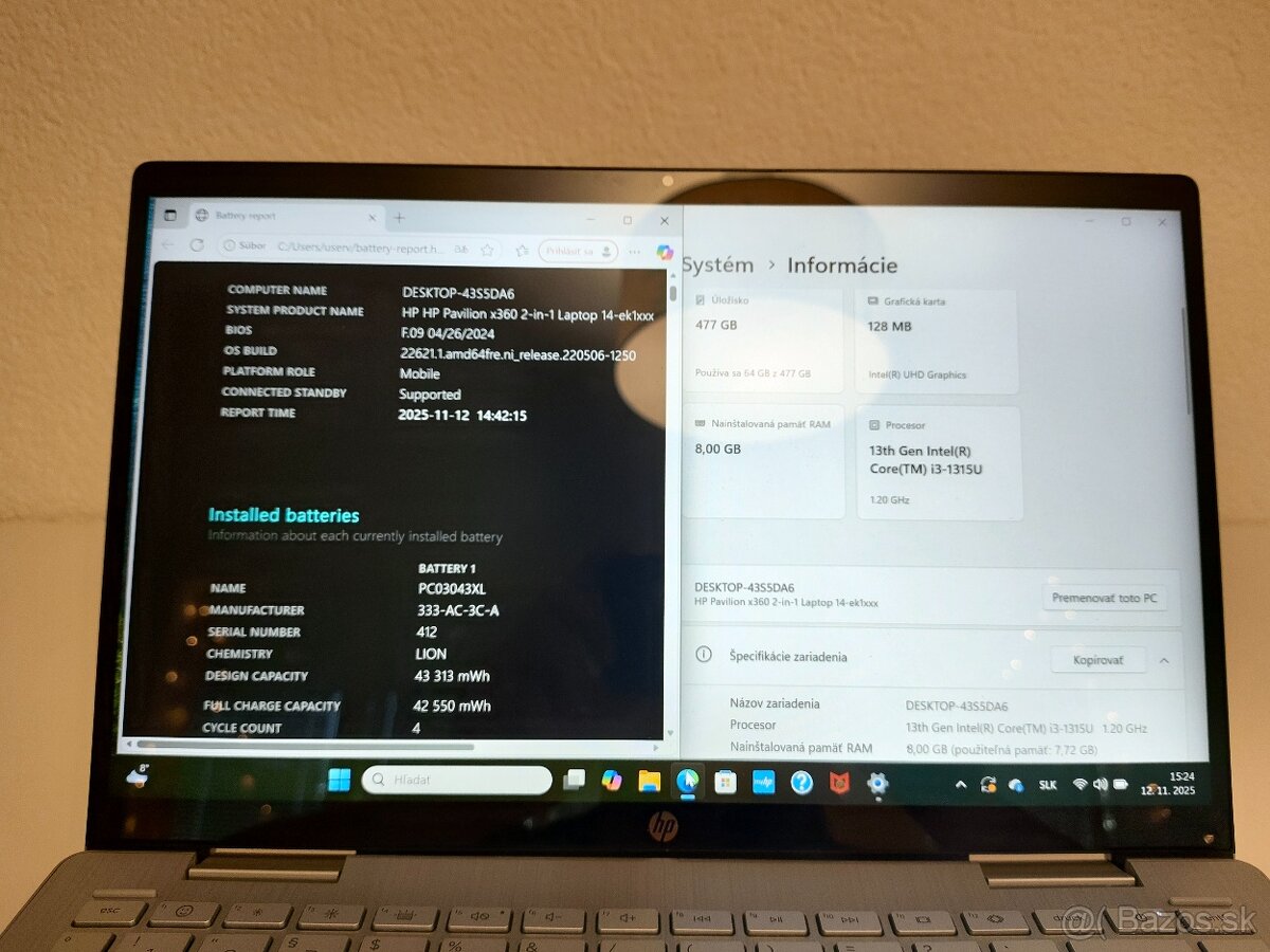 HP Pavilion | i3-1315U | 8 GB RAM | 512 GB SSD - 4
