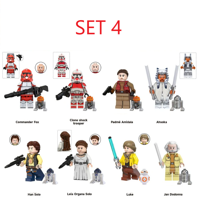 Rôzne figúrky Star Wars 6 (8ks) - typ lego - nové - 4