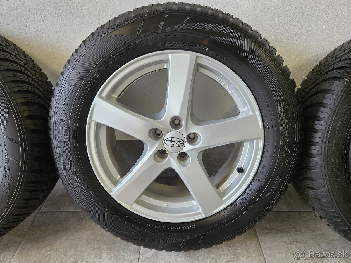 ‼️Alu disky SUBARU 17"+❄️zimné pneu 225/60 R17 + TPMS - 4