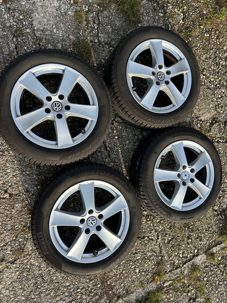 Predám zimnú sadu 5x112 225/55 r17 VW - 4