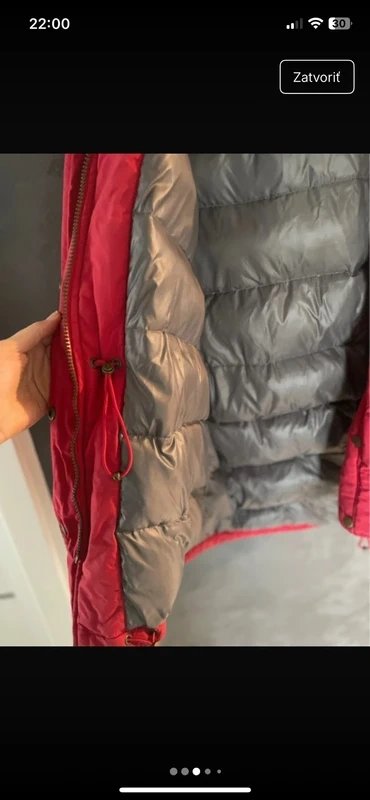 Pepe Jeans červená zimná bunda s kapucňou, veľkosť M - 4