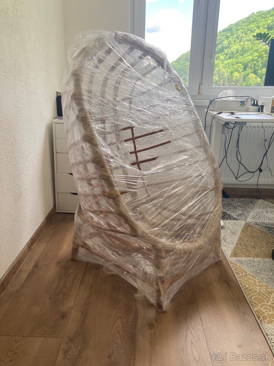 Kreslo kokón Gardins II prírodná farba - 4