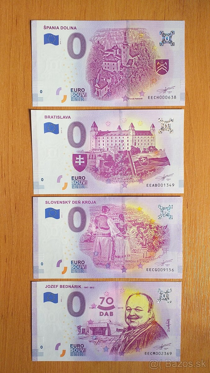 0 euro bankovka, 0 euro souvenir, 0€ bankovka 1 - 4