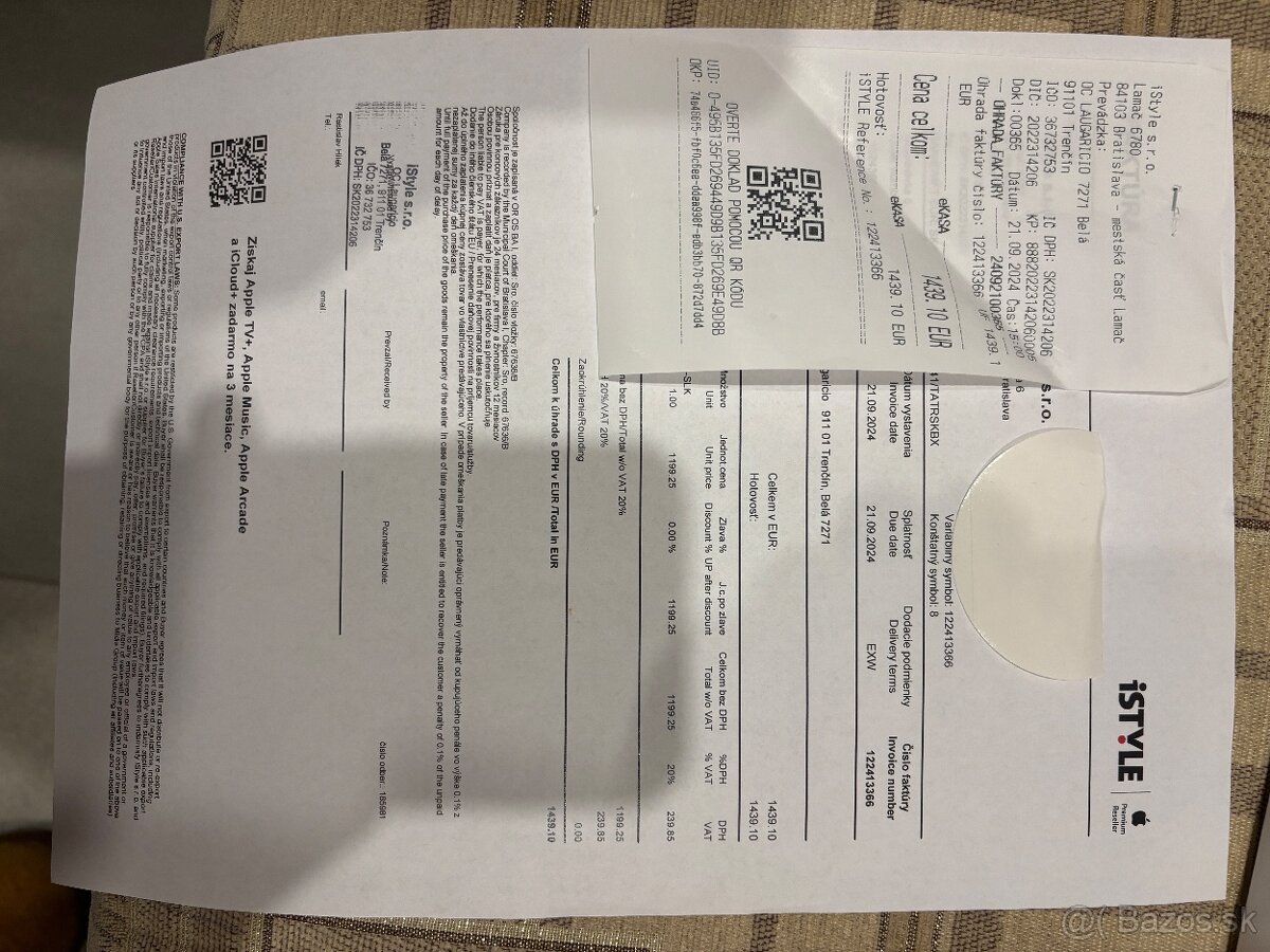 Mac book air 13” , M3 , 16 Gb , 512 GB , do 10/26 v záruke, - 4