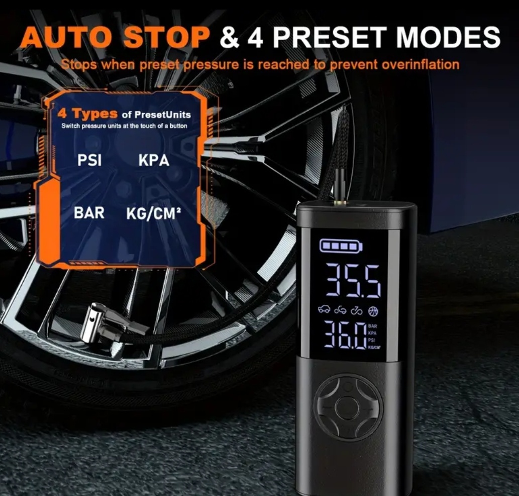 Auto kompresor nabíjací výkonný 150psi (10.34 bar) - 4