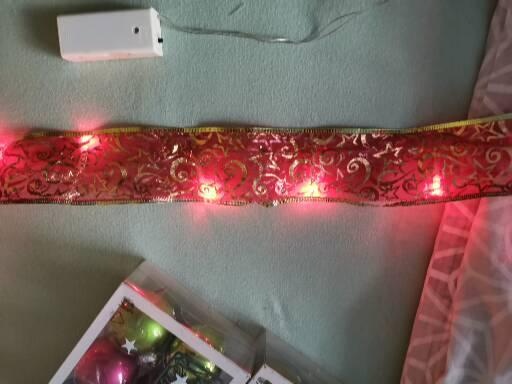 Vianočné ozdoby balenia nové plus svietiaca stuha - 4