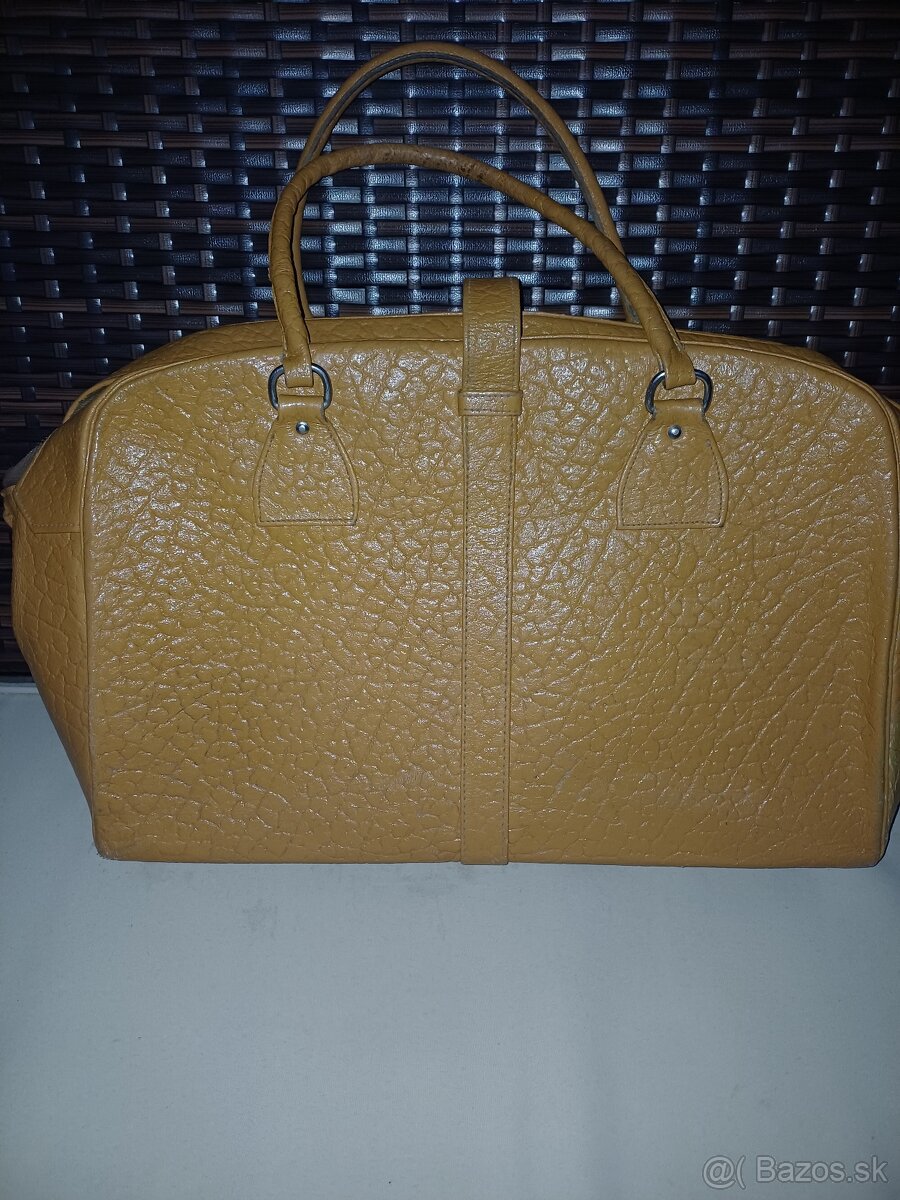 Stary kufor ,retro cestovna taska,kabela. - 4