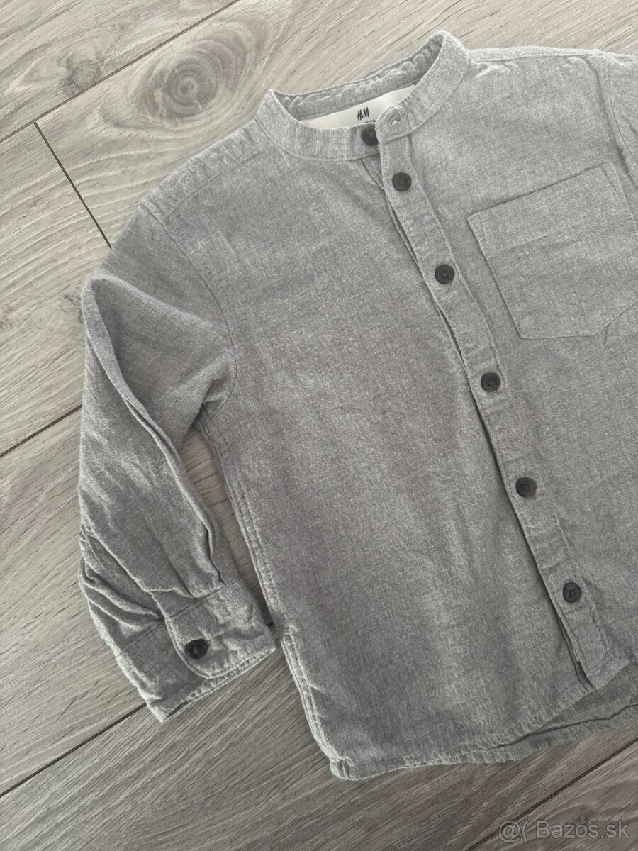 sivá košeľa H&M - 4