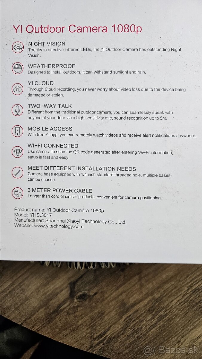 Predam wifi vonkajsiu kameru Yihome - 4