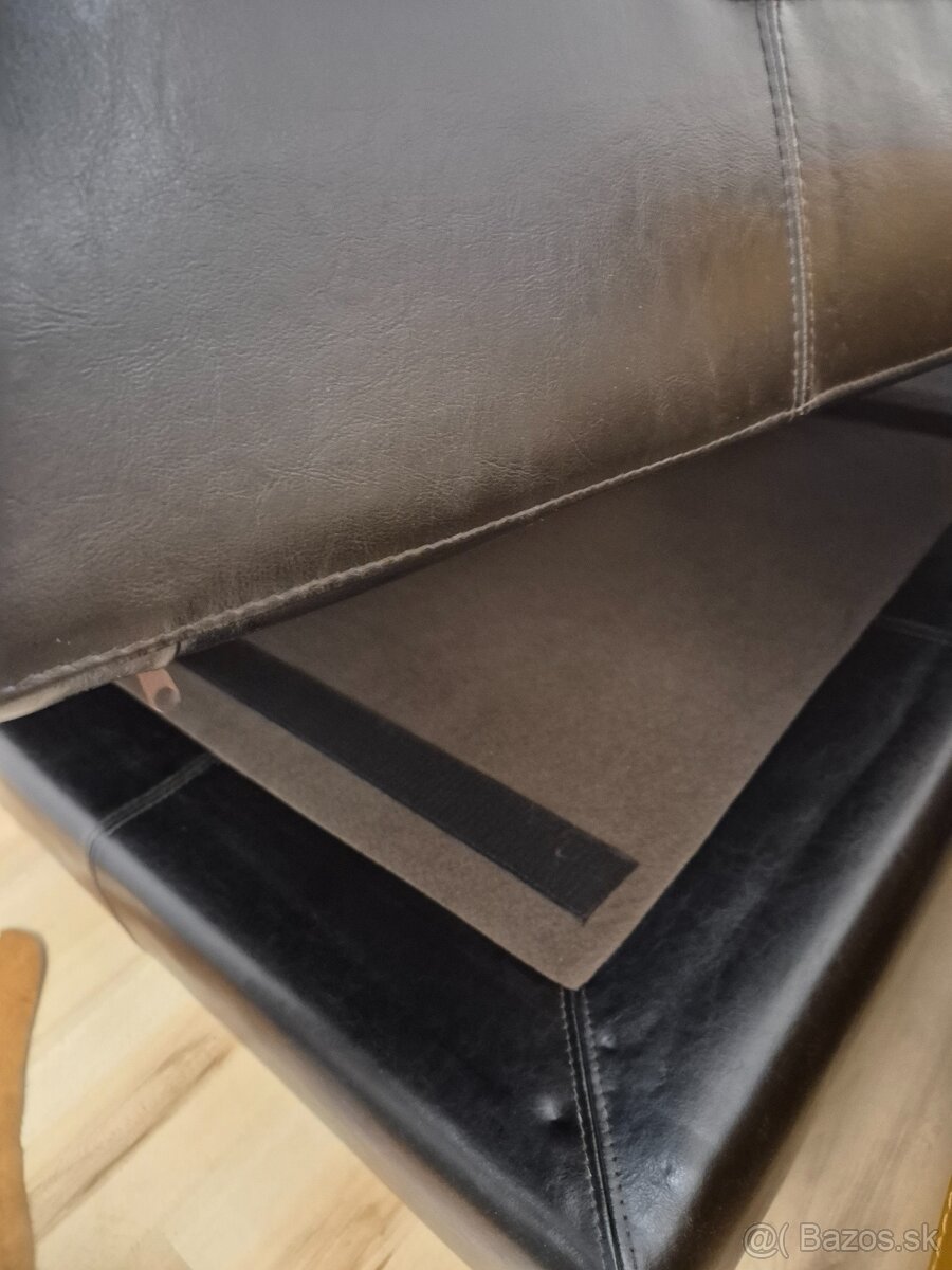 Kožená taburetka/ sedačka - 4