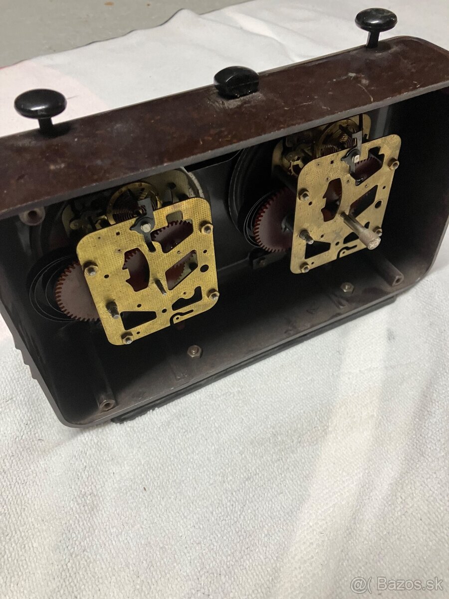 Staré mechanické šachové hodiny – funkčné, ČSSR - 4